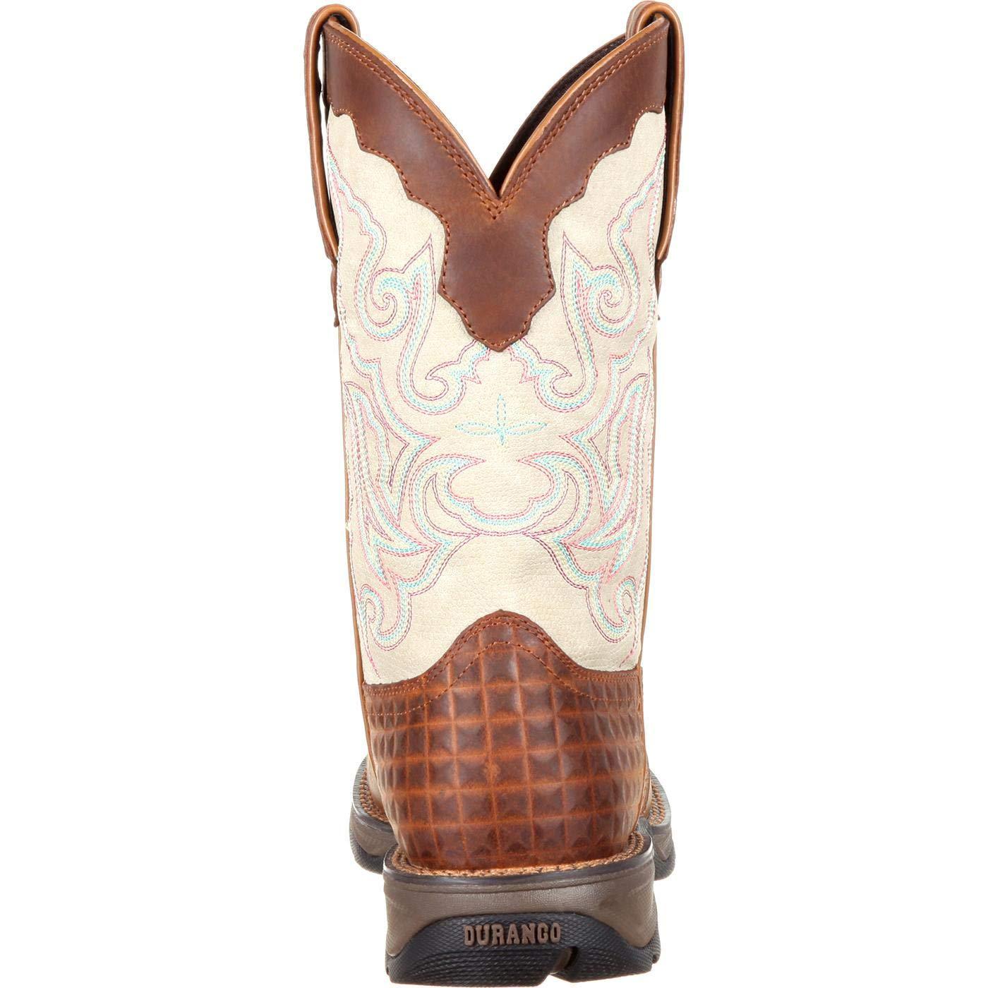 Durango Women's DRD0194 Western Boot, Dark Brown/Cream, 6 M US