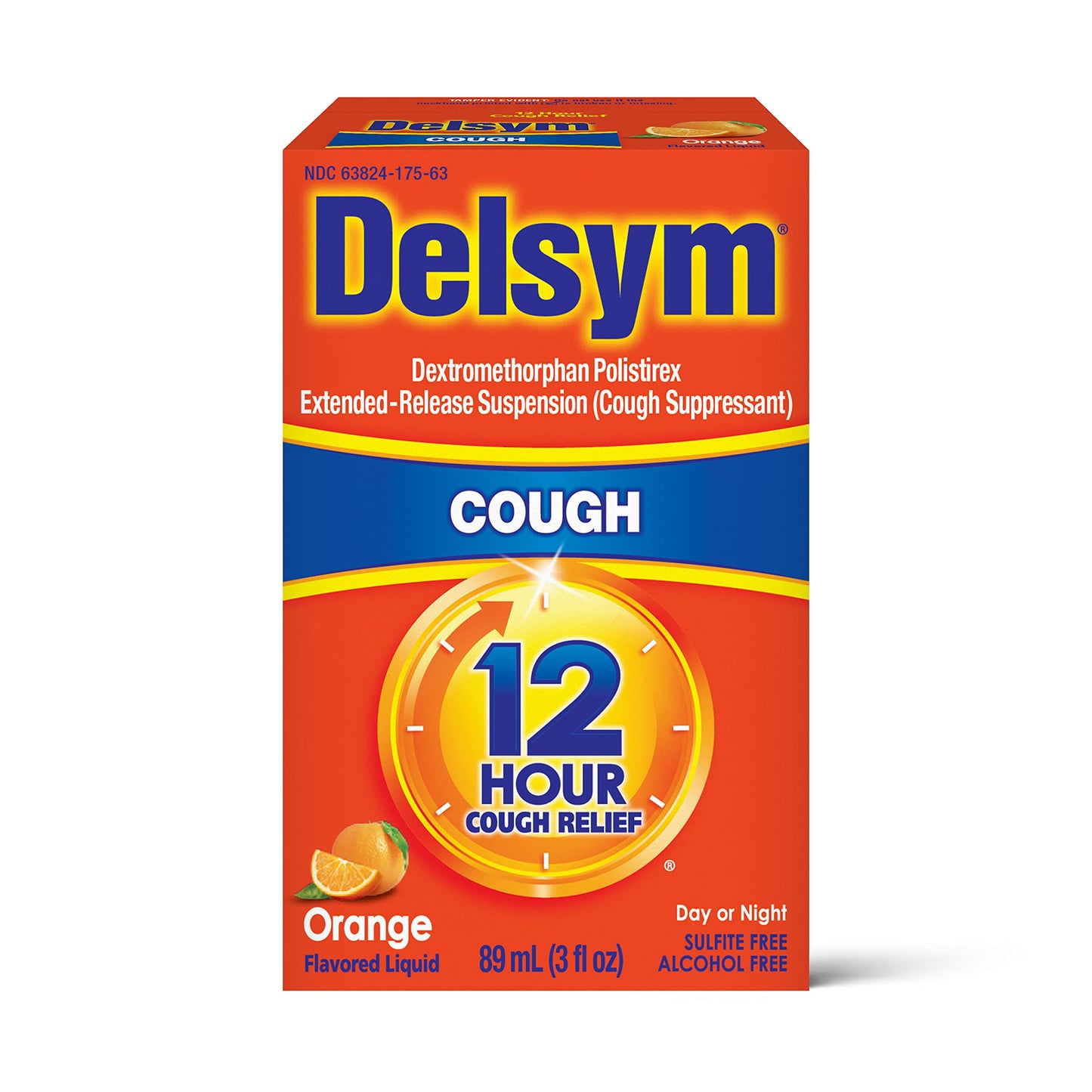 Delsym Adult 12 Hour Cough Relief Orange 3 oz EXP 3/2024
