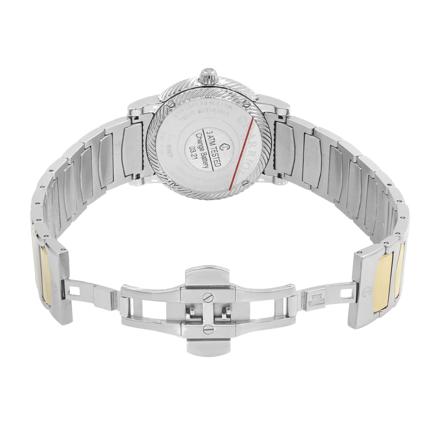 Charriol Parisii MOP 0.40cttw Two Tone Steel Quartz Ladies Watch P33SY2D.921.001