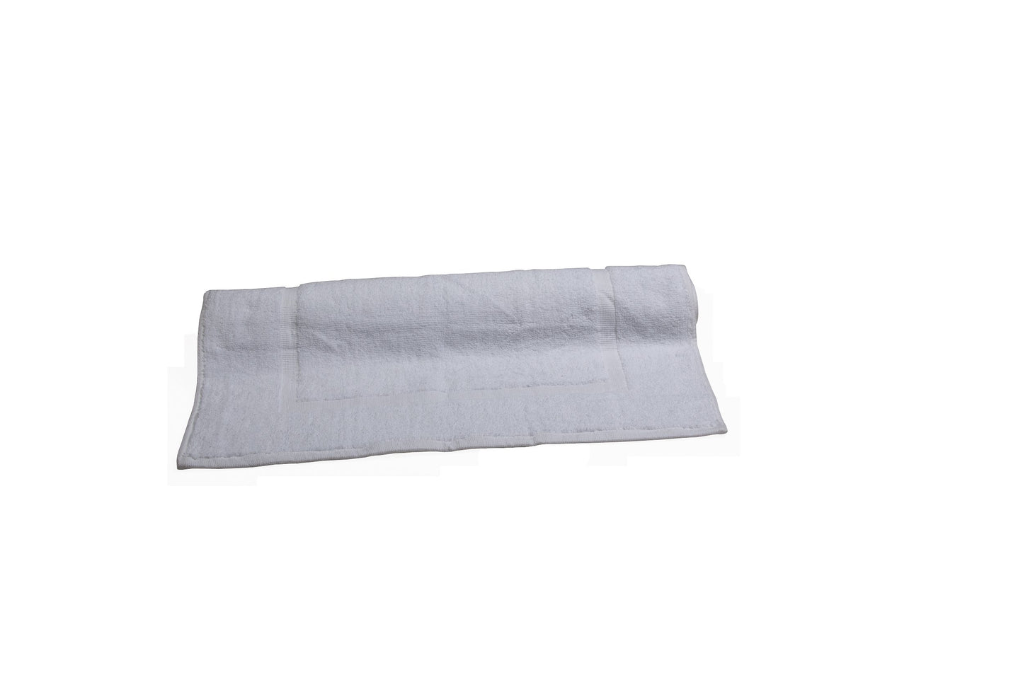 Alurri Bath Mat Set - 2 Pack - White 20"x30" - Shower/Bathtub Step Out Reversible Towel Like Mat [NOT A Rug]| Soft Cotton Machine Washable & Super Absorbent Hotel Spa Bathroom Floor Towel Mats