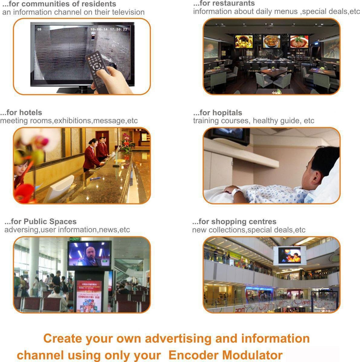 NEW Tech Digital HDMI SD Video to Digital DVB-C RF Encoder Modulator with USB