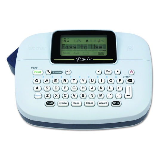 Brother P-touch, PTM95, Handy Label Maker, 9 Type Styles, 8 Deco Mode Patterns, White