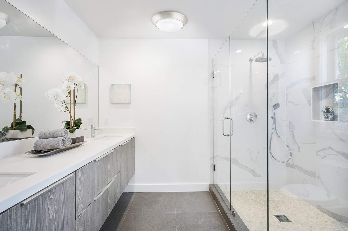 Design House 503201 2 Light Ceiling Light, Satin Nickel