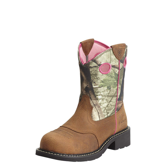 Ariat Women's Fatbaby Cowgirl Steel Toe Work Boot, Toasted Auburn/Camo, 8.5 M US