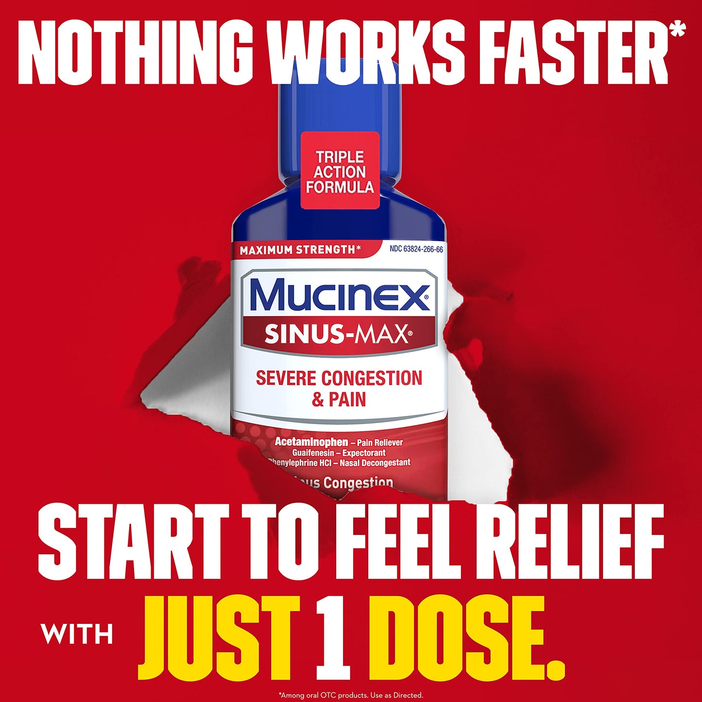 Mucinex Severe Congestion & Pain Relief Sinus-Max Max Strength, 6oz Exp 9/2023