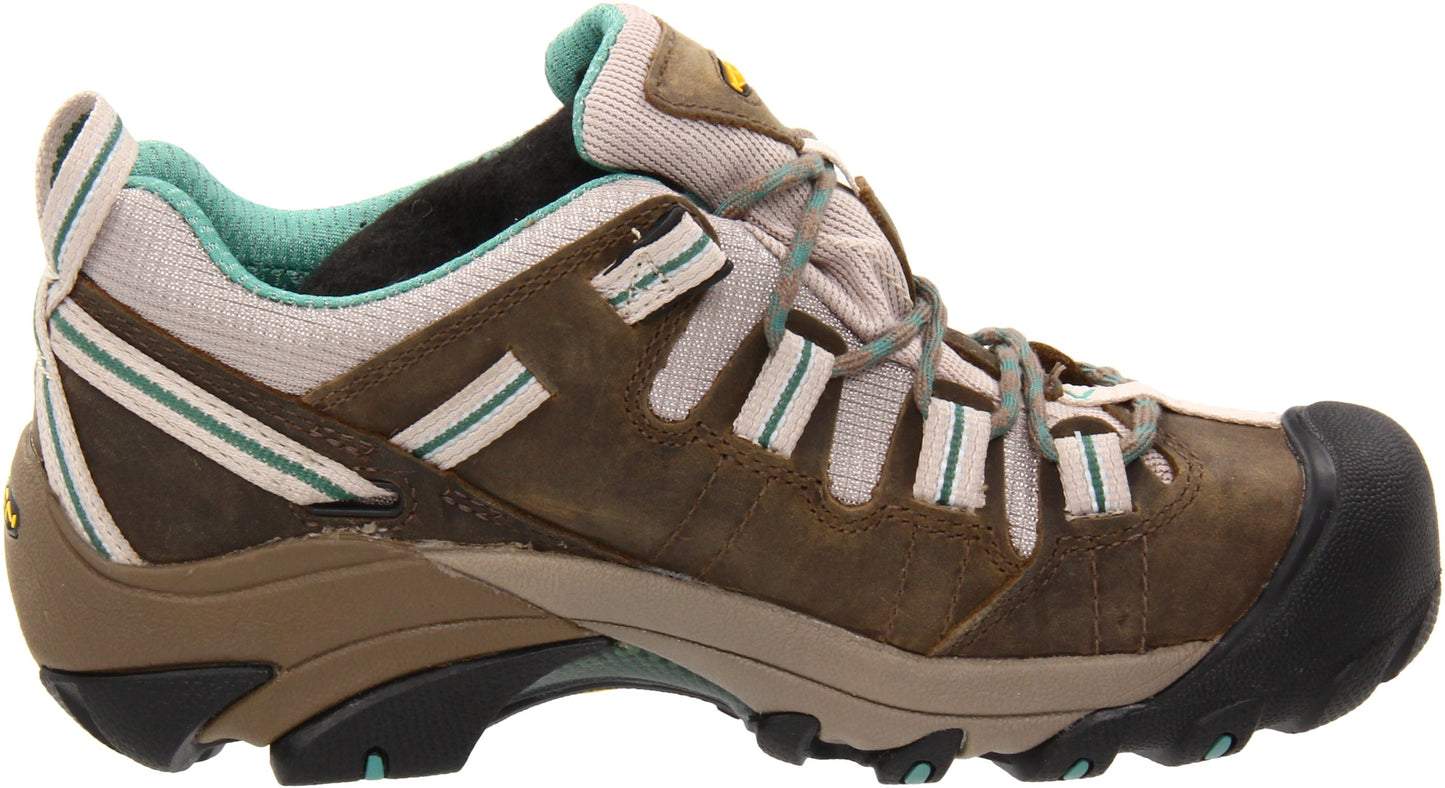 KEEN Utility Women's Detroit Low Steel Toe Work Shoe,Brindle/Deep Sea,8 W US