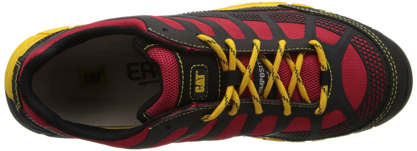 Caterpillar Men's Streamline Comp Toe-M, Red/Yellow, 7 W US