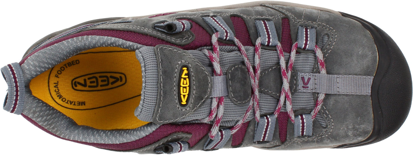 KEEN Utility Women's Detroit Low Steel Toe Work Shoe,Monument/Amaranth,9 W US