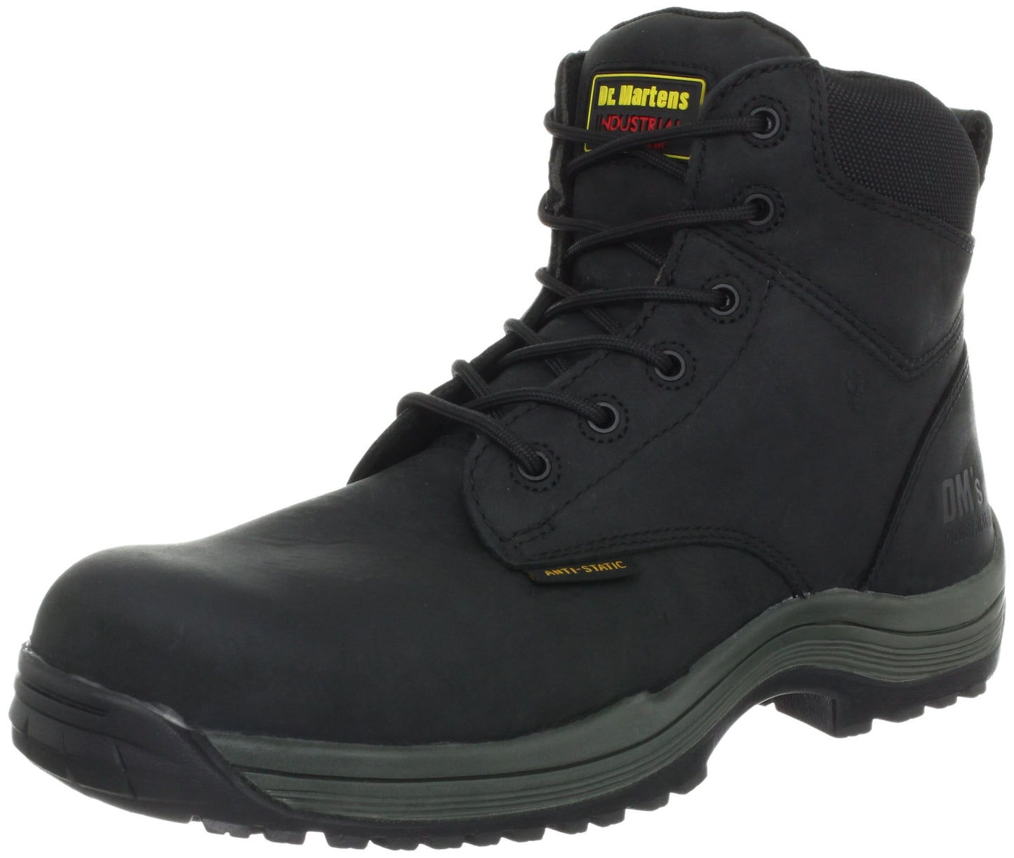 Dr. Martens Men's Falcon Work Boot,Black Industrial Greasy,11 UK/12 M US