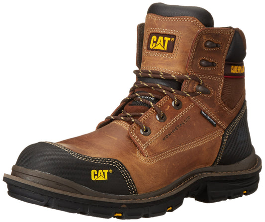 Caterpillar Men's Fabricate 6 Inch Tough Waterproof Comp Toe Work Boot, Brown, 8.5 M US