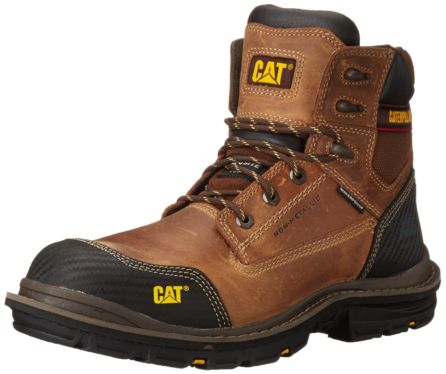 Caterpillar Men's Fabricate 6 Inch Tough Waterproof Comp Toe Work Boot, Brown, 13 M US