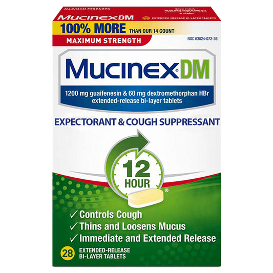 EXPIRES 5/2023 Mucinex DM 1200mg 28ct BOXES ARE NOT PERFECT