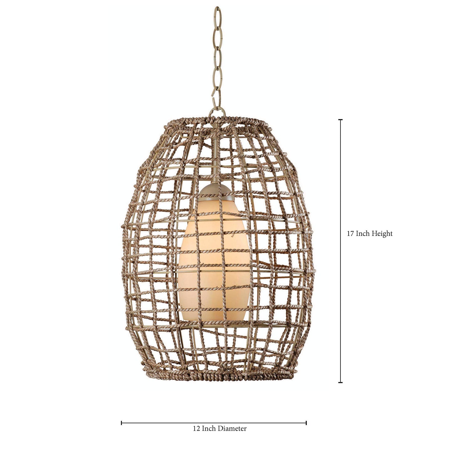Kenroy Home 93316TN Sea Grass 1-Light Pendant Fixtures