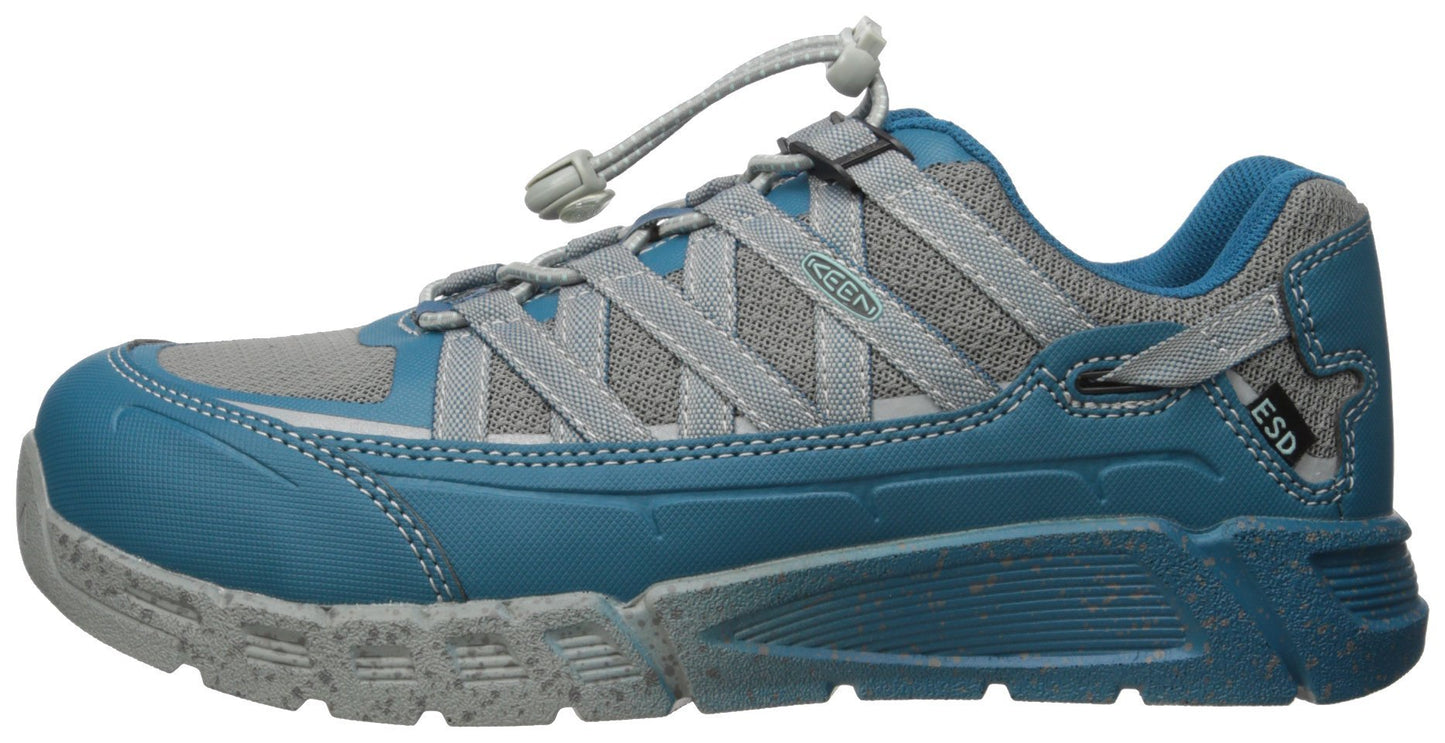 KEEN Utility Women's Asheville at ESD Industrial & Construction Shoe, Ink Eggshell Blue, 6 W US