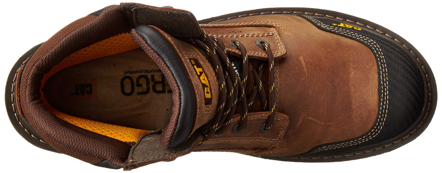 Caterpillar Men's Fabricate 6 Inch Tough Waterproof Comp Toe Work Boot, Brown, 10 M US
