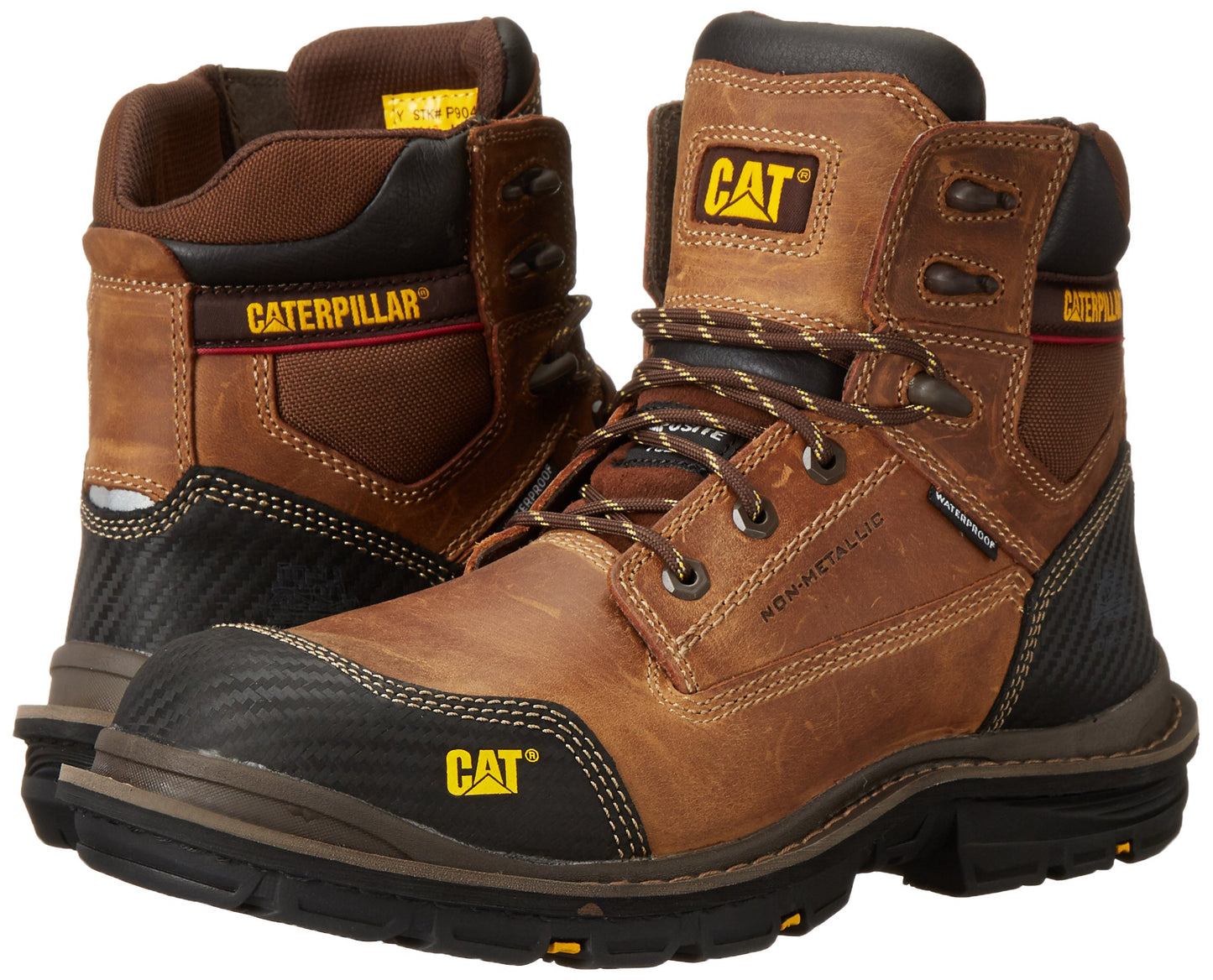 Caterpillar Men's Fabricate 6 Inch Tough Waterproof Comp Toe Work Boot, Brown, 10 M US