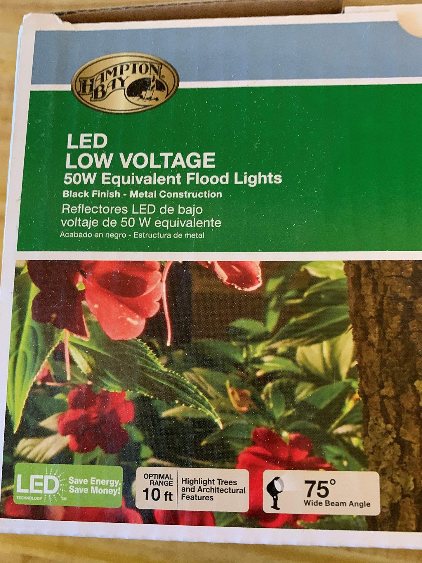 Hampton Bay Low-Voltage LED Black Outdoor Flood Light (4-Pack)