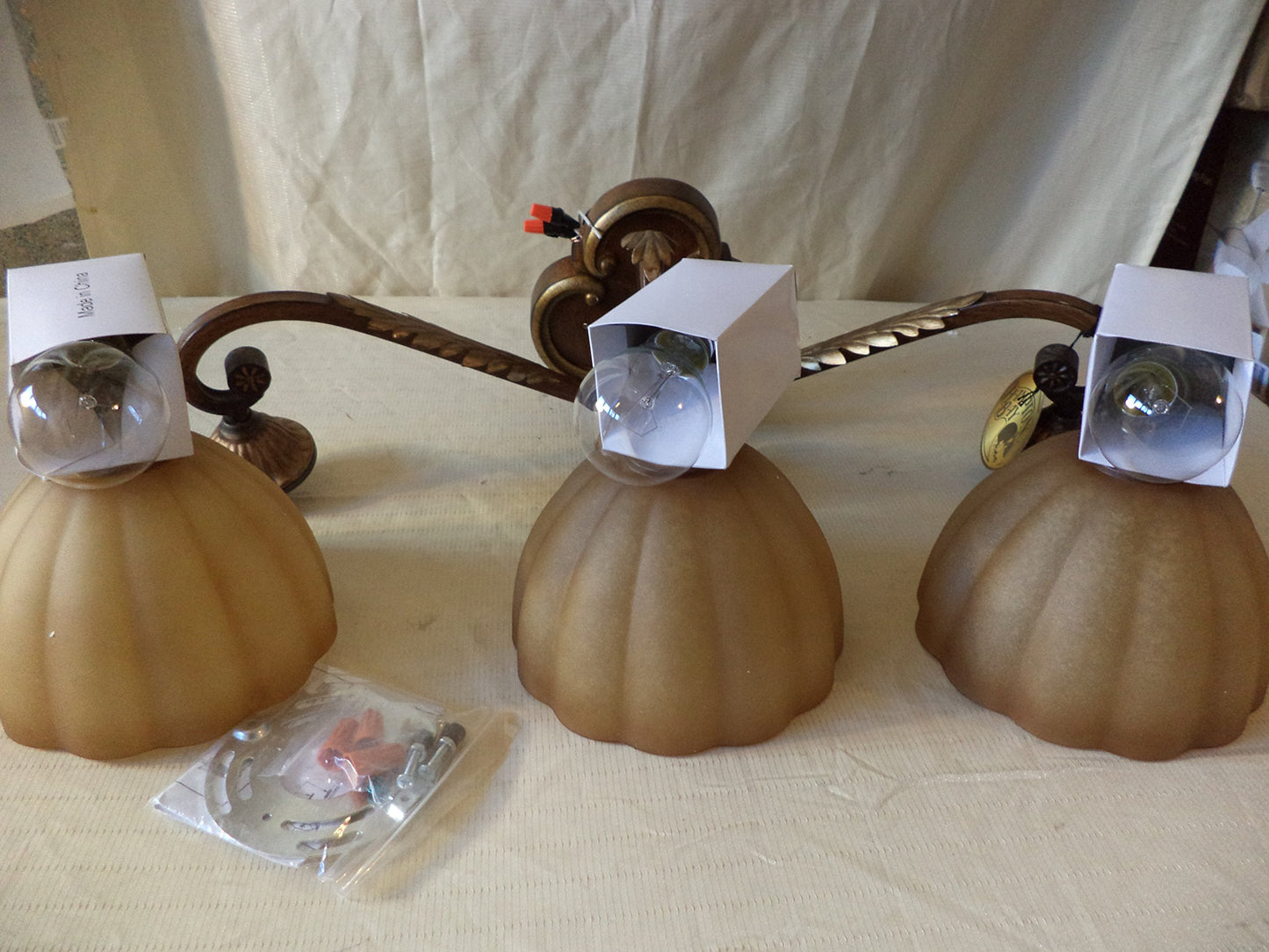 Chateau Deville 3-Light Walnut Bath Light Deville Walnut