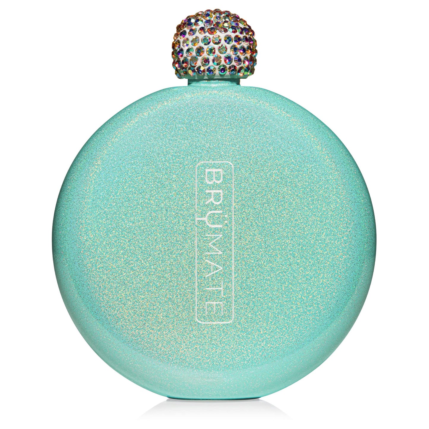 BruMate Glitter Women's Flask - 5oz Stainless Steel Flask for Liquor & Spirits - Pocket & Purse - Cute, Girly - Ideal Gift for Women (Glitter White)