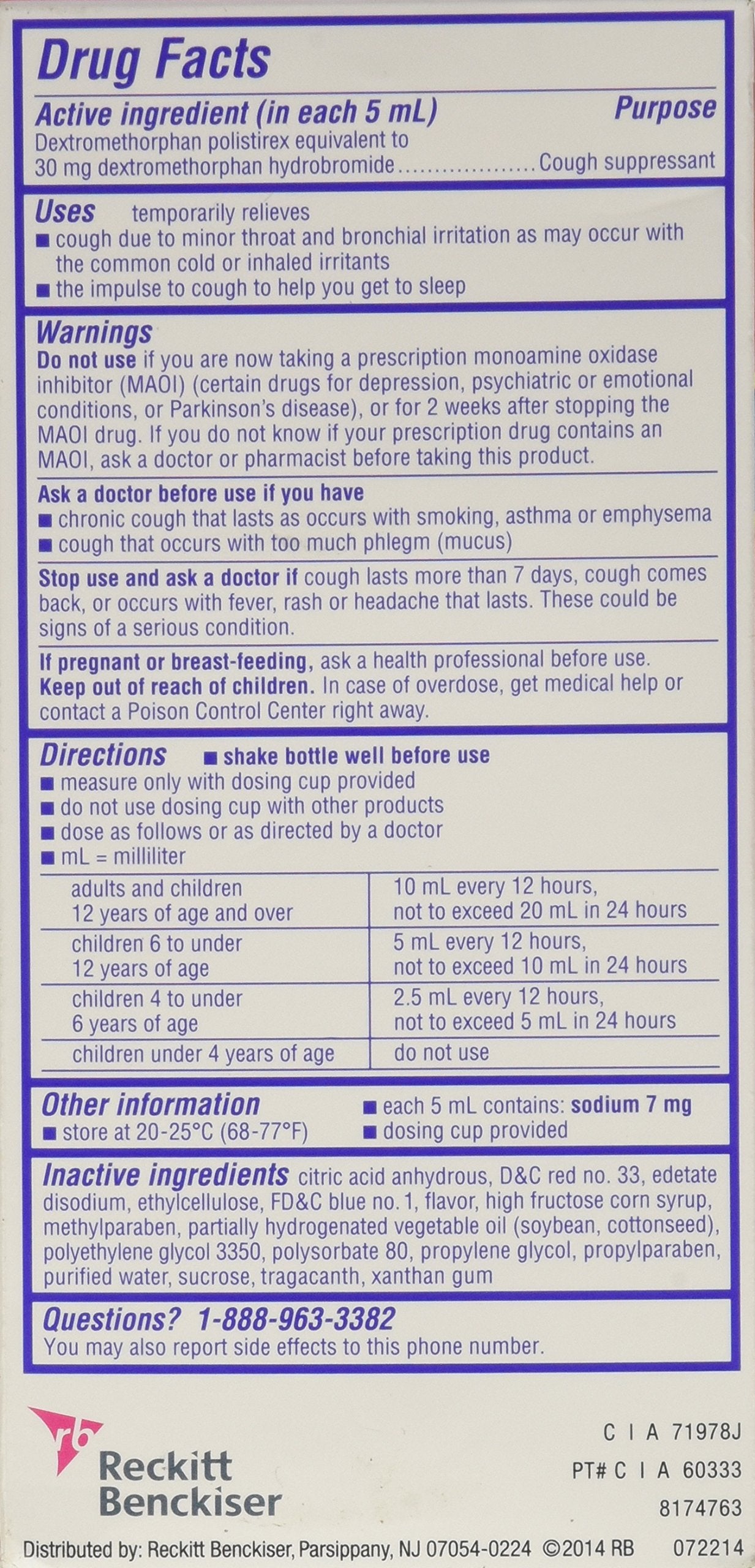 Delsym Children's 12 Hr Cough Relief Liquid, Grape, 5oz EXP 4/2023