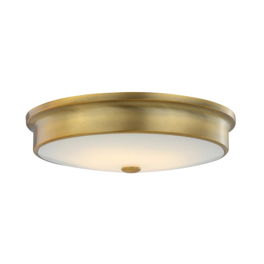 Fifth and Main Lighting Versailles 15 in. Aged Brass 25-Watt Integrated LED Fl..