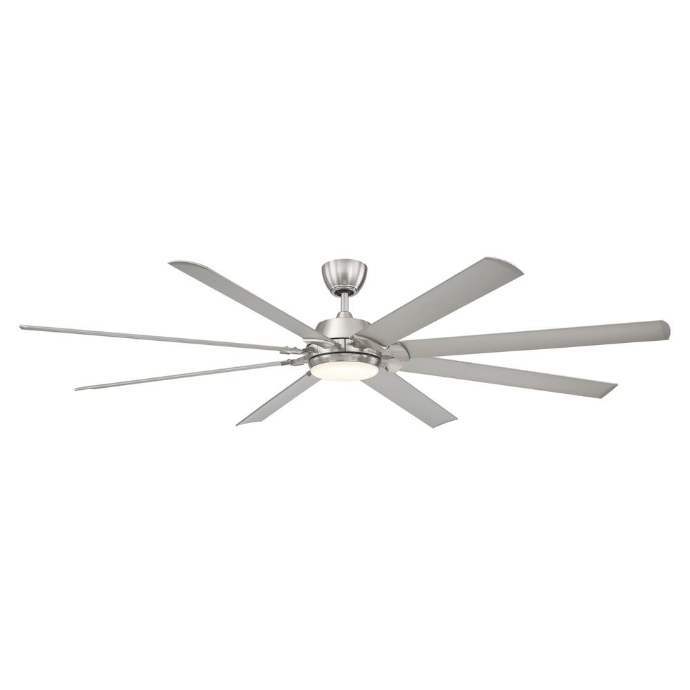 Home Decorators Collection Glenmeadow 84 in. LED Outdoor Brushed Nickel Ceilin..