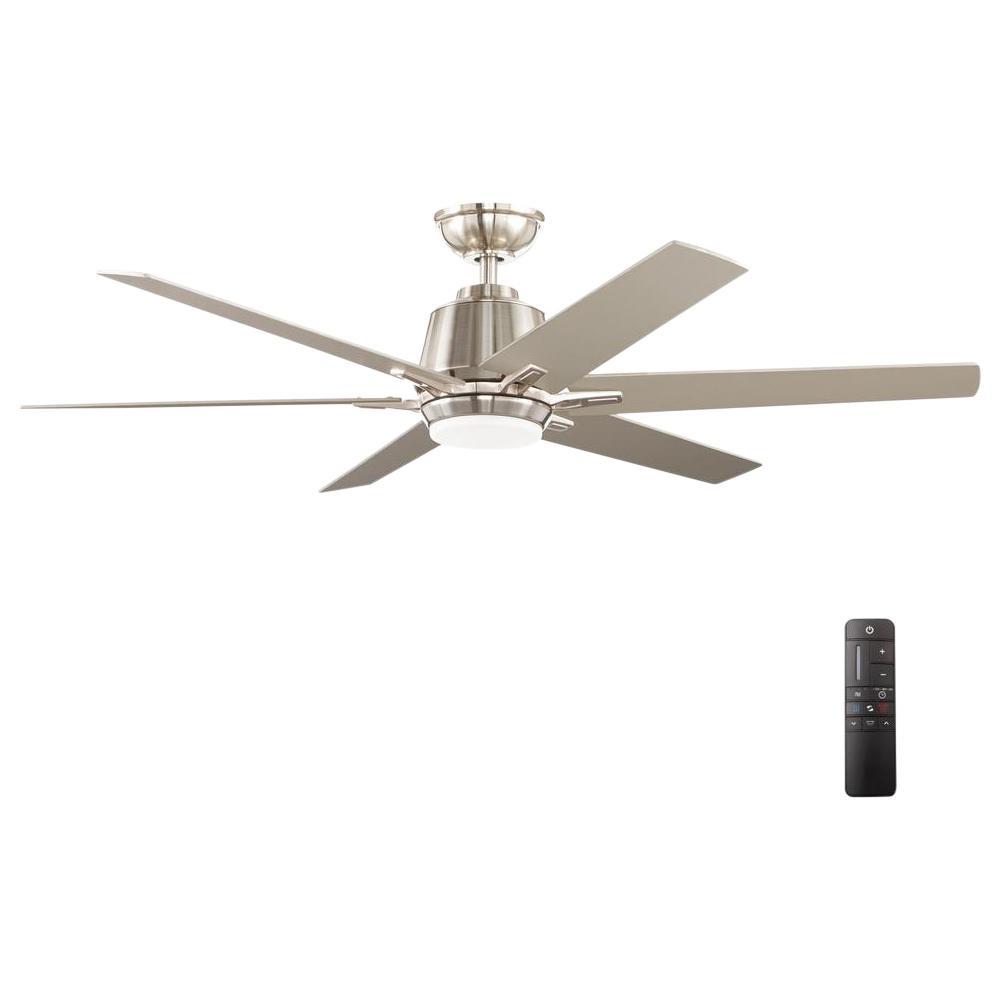 Home Decorators Collection Kensgrove 54 in. LED Brushed Nickel Ceiling Fan