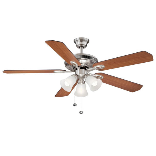 Hampton Bay Glendale II 52 in. LED Brushed Nickel Ceiling Fan