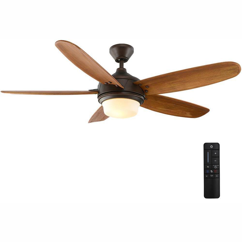 Home Decorators Collection Breezmore 56 in. LED Mediterranean Bronze Ceiling Fan