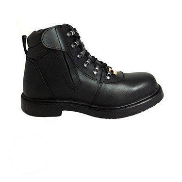 Genuine Grip Footwear Men's Slip-Resistant Steel Toe Boot,Black Leather,US 15 W