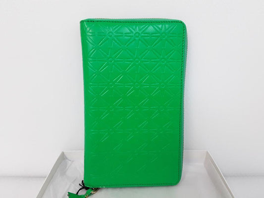 Comme des Garçons Star Embossed Passport Travel Wallet SA1000 (Green)