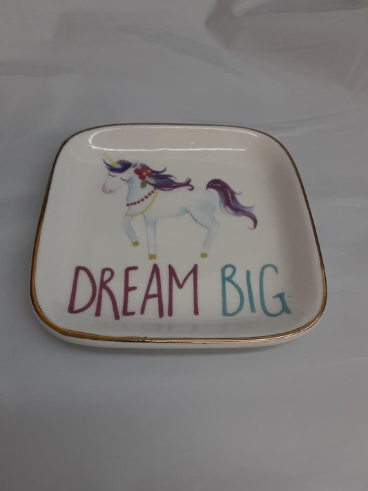 DreamBig Unicorn, jewelry Dish, by Myxx  5974ce, **Lot of 3**