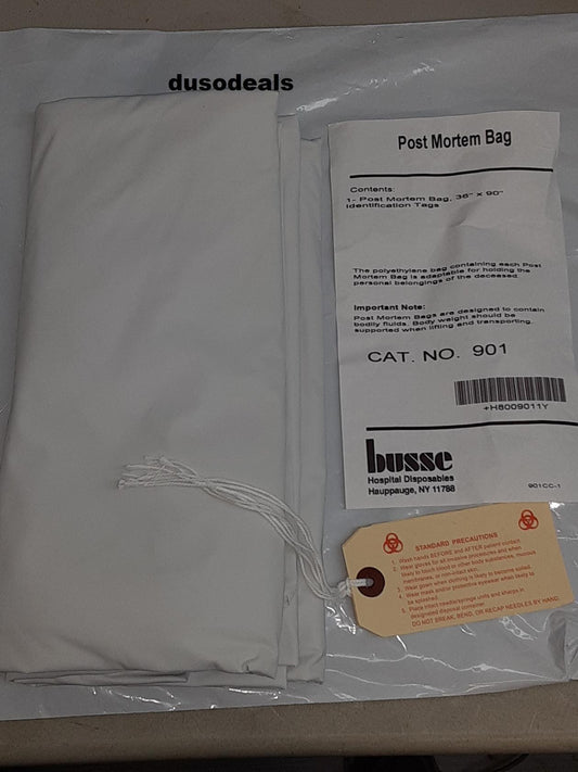 BUSSE POST MORTEM BAG with identification tags