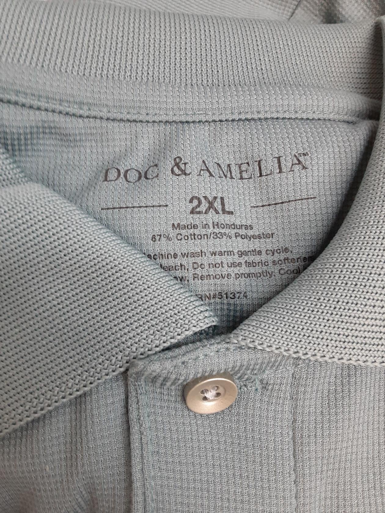 Doc & Amelia Mens 67% cotton/33% polyester polo shirts: size: 2XL