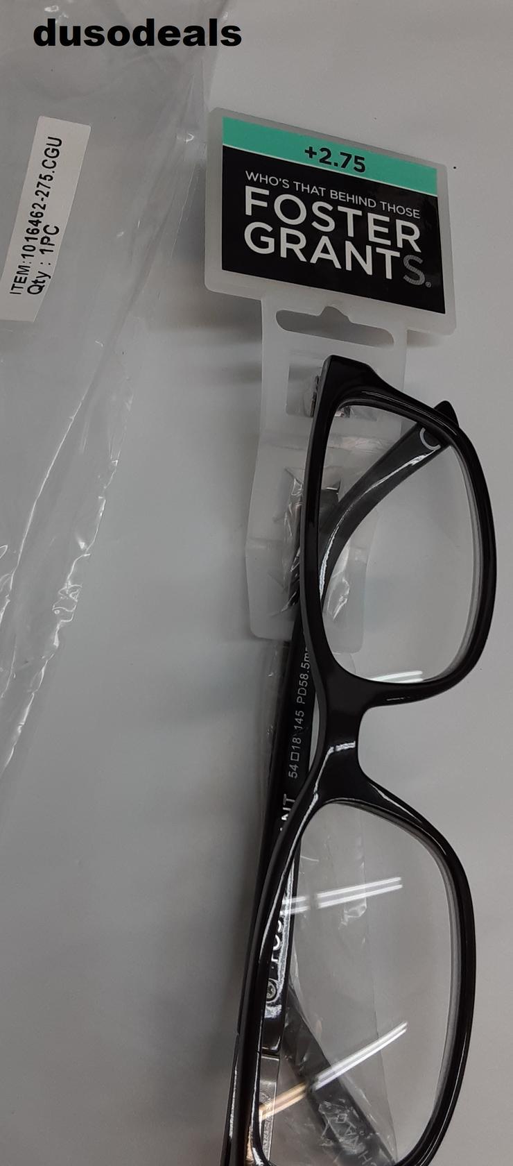 Foster Grants Unisex reading glasses; Boston; +2.75, Black