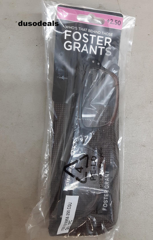 Foster Grant Reading Glasses, Thomson; +2.50