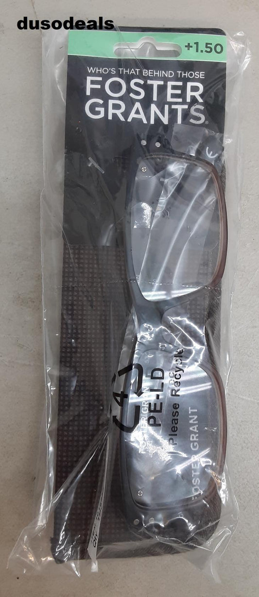 Foster Grant Reading Glasses, Thomson; +1.50
