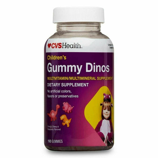 Children's Gummy Dinos 190 Gummies BB Date: 09/2021