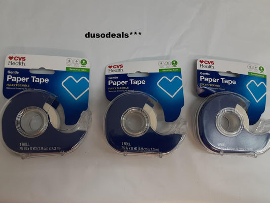 Cvs Gentle Paper Tape Fully Flexible .75in X 8yd *3 pack*