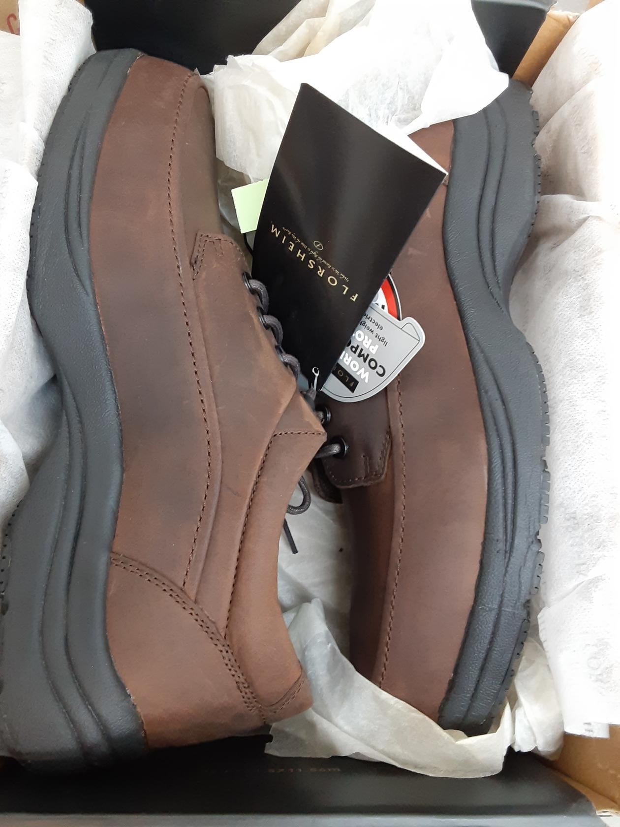 Florsheim Brn Casual Moc Toe Oxford, Mens, size 9.5 D, FE2140