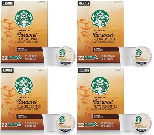 88 COUNT Starbucks Caramel Flavored Medium Roast Best Before August 2020