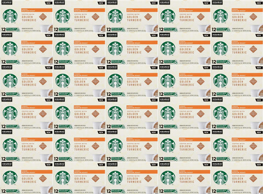 HUGE LOT 360 Starbucks Coffee Golden Tumeric K Cups Best Before October 2020
