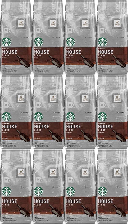 Lot of 8 Starbucks House Blend Ground Coffee 20oz Bags Best Before May 2020