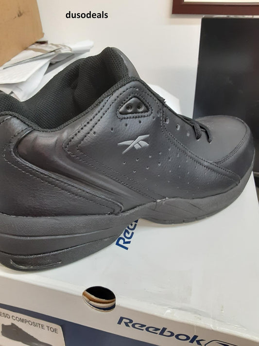 Reebok ESD Comp Toe Black Shoes, Size 9.5 Wide, 0865 Open Box