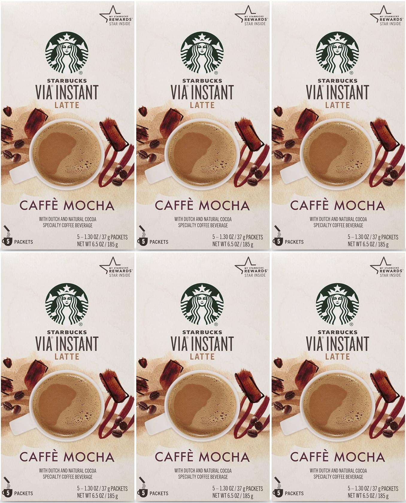 30 VIA'S Starbucks VIA Instant Caffe Mocha Latte - Best Before August 2020