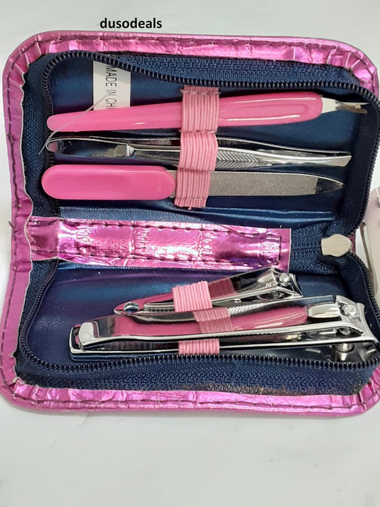 Trim Manicure, Nail Care Implements Kit, 5 pc + pink case, 09676