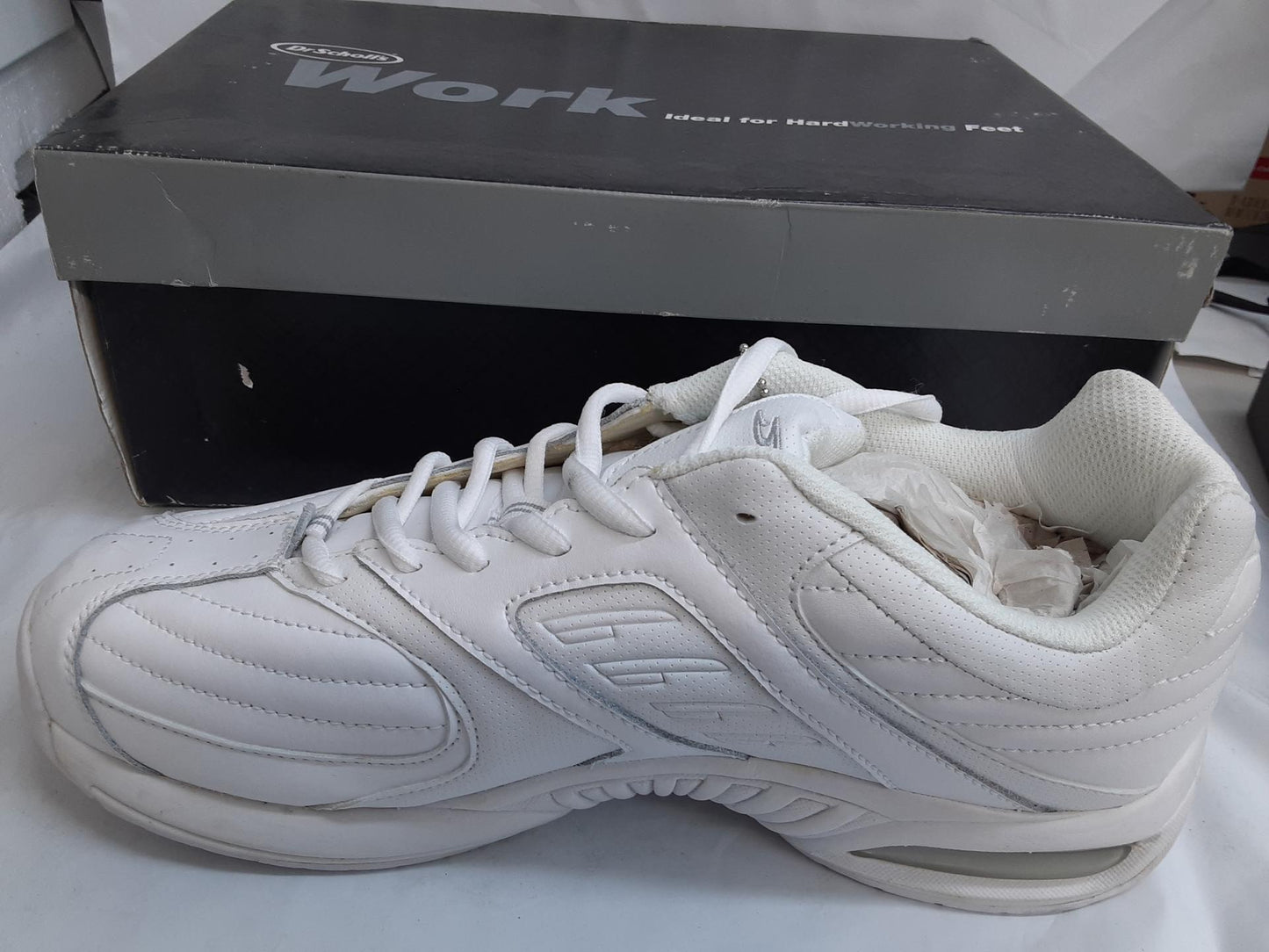 Dr. Scholl's Work Sneakers Cambridge WHT 208Z04, Size 10 Wide MENS