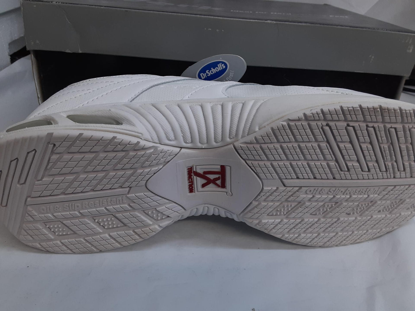 Dr. Scholl's Work Sneakers Cambridge WHT 208Z04, Size 10 Wide MENS