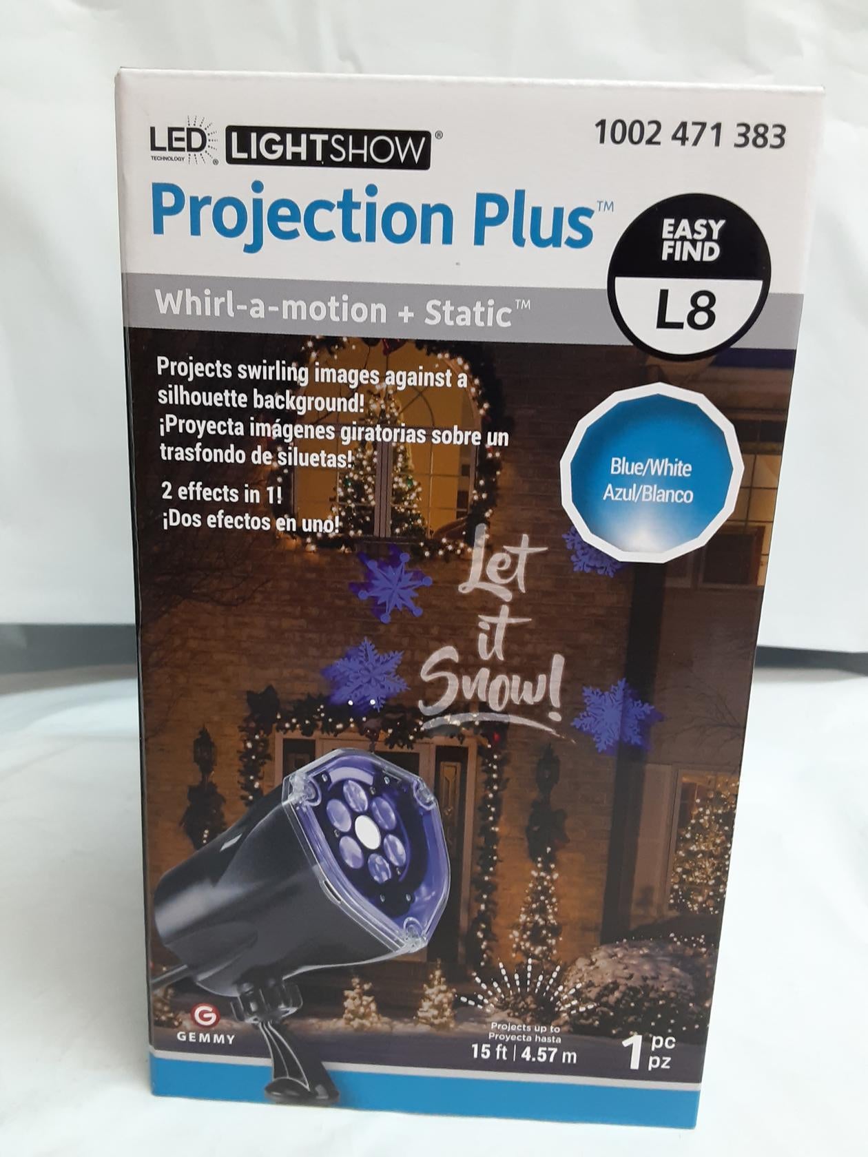 Gemmy Industries Light Show LED Projection Plus, Blue/ White, "Let It Snow"