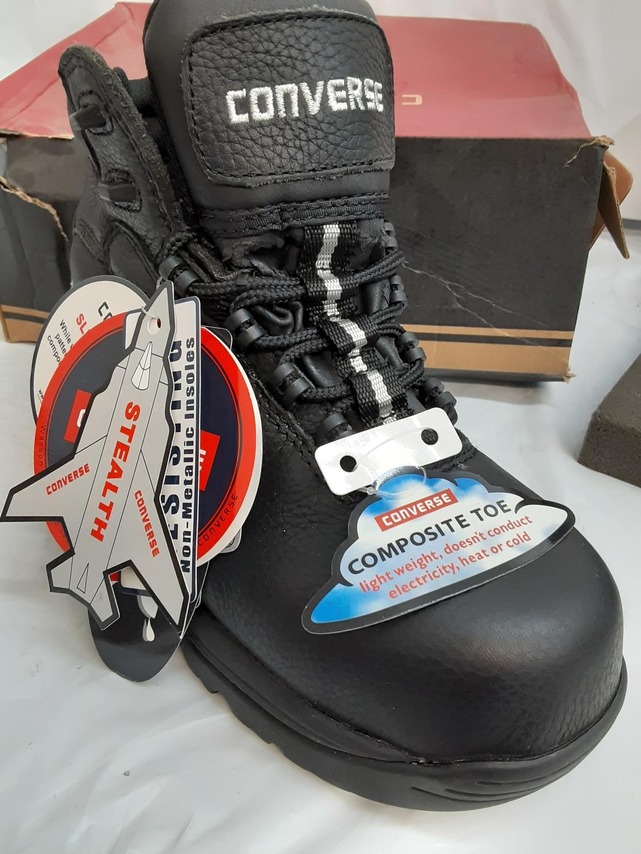 Converse Work Hiker Boot, 6", Black, Size 5 Medium, Mens, C6765